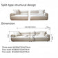 AAF FURNITURE Light Luxury Fabric Cloud Shaped Sofa set for Livingroom