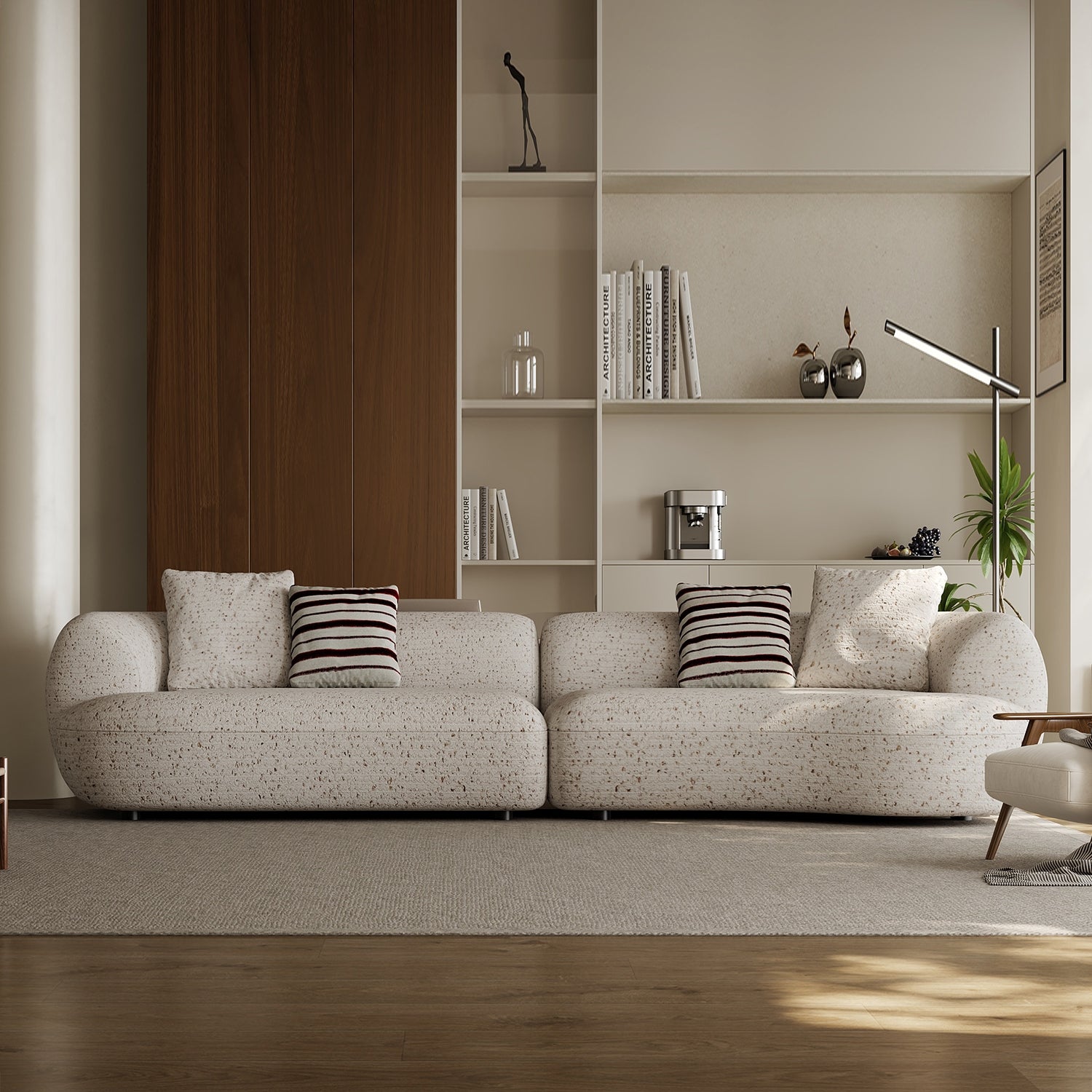 AAF FURNITURE Fleece Fabric Overstuffed Multifunction Sofa set for Livingroom Office