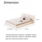 AAF Furniture Light Luxury Fleece Fabric Wrap Bed Frame for Bedroom Without Mattress