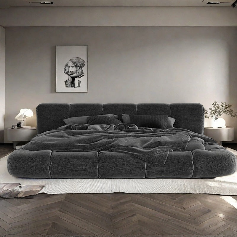 AAF Furniture Bed Frame Modern Velvet King Queen Size for bedroom Without Mattress