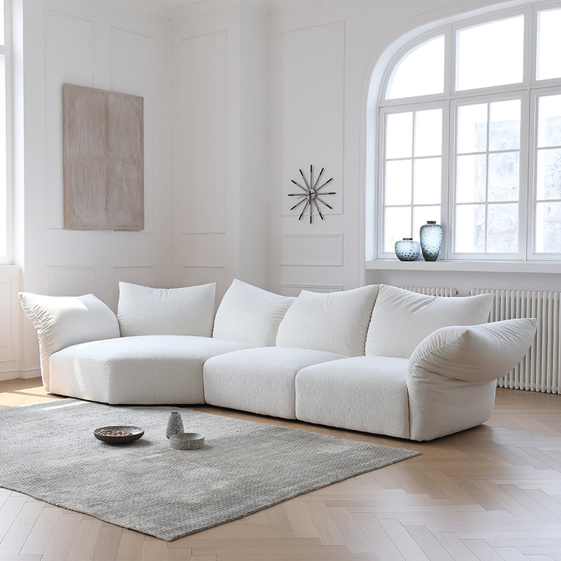 AAF Furniture Fleece Fabric Overstuffed Multifunction Flower Shape Sofa  for Livingroom Office