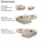 AAF FURNITURE Fleece Fabric Overstuffed Multifunction Sofa set for Livingroom Office