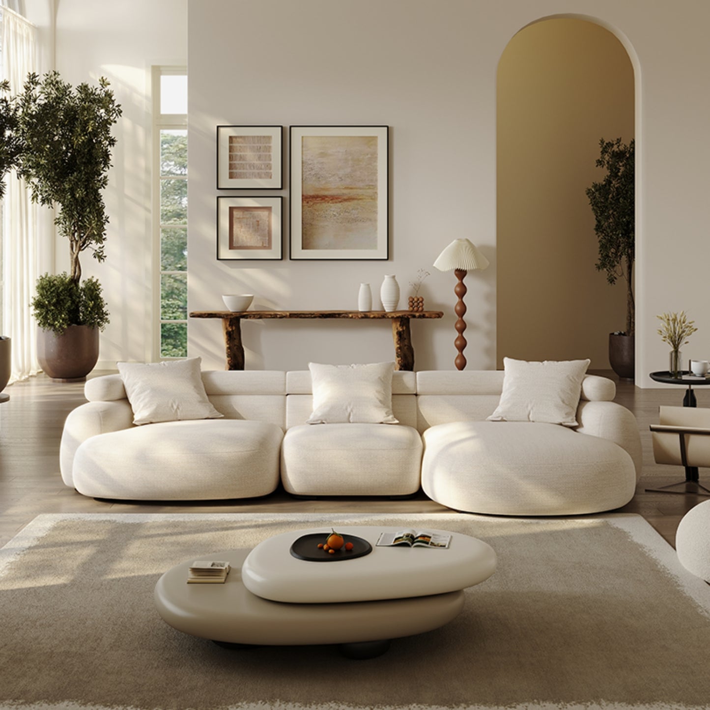 AAF Furniture Fleece Fabric Overstuffed Multifunction  Sofa  for Livingroom Office