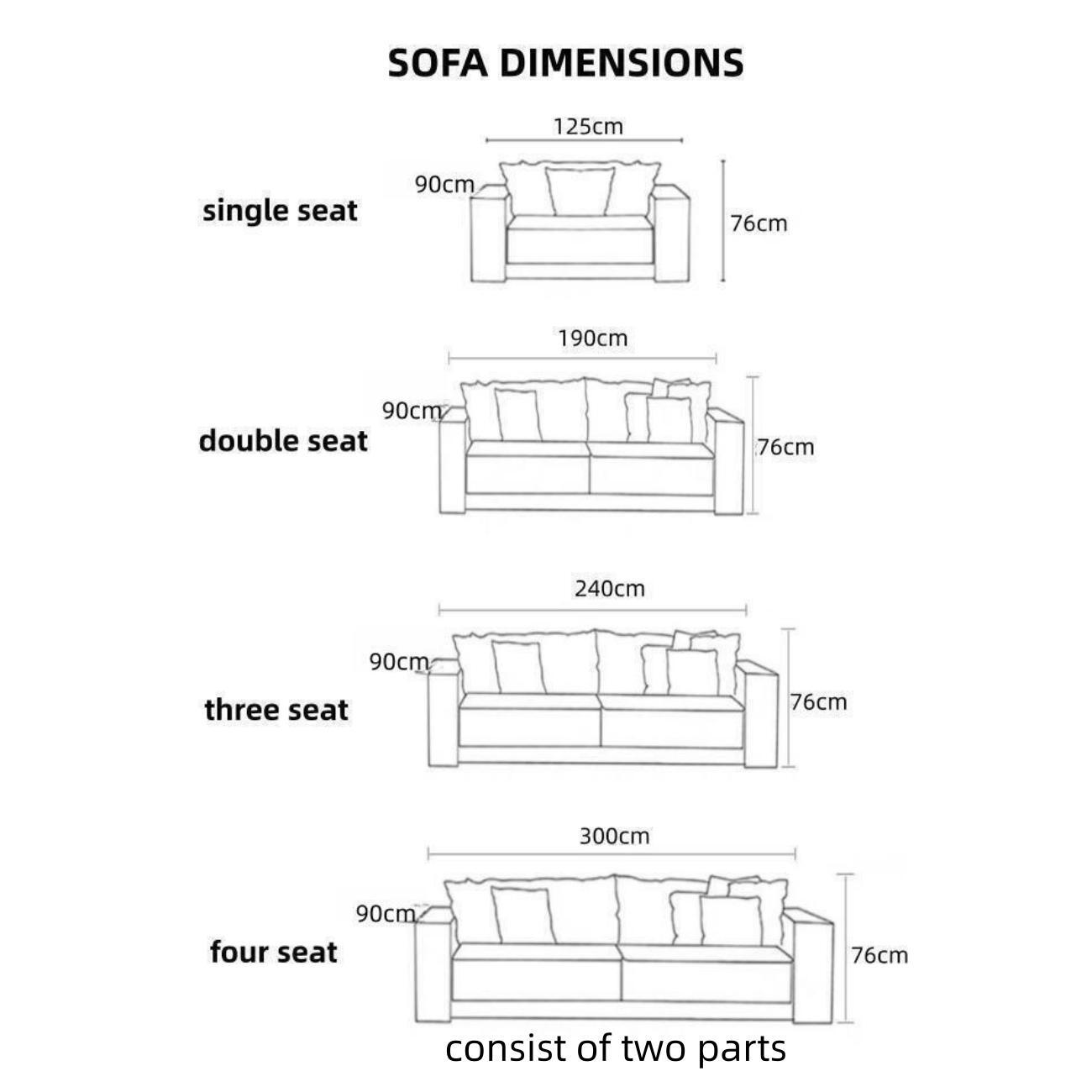 AAF Furniture Modern PU Leather Sofa Set for Living Room,Office