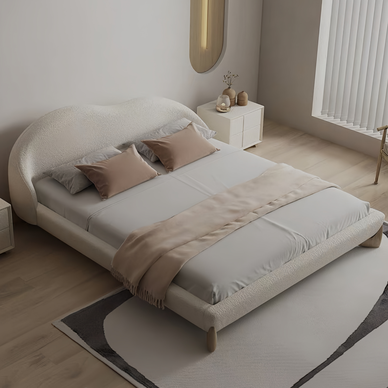 AAF Furniture Bed Frame Modern King Queen Size for bedroom Without Mattress