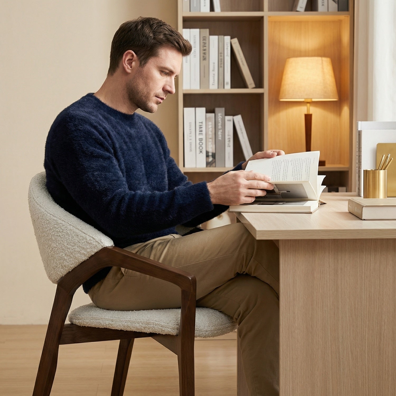 AAF Arc Sherpa Chair White Artistic UAE