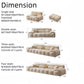 AAF FURNITURE Light Luxury Fabric Cloud Shaped Sofa set for Livingroom