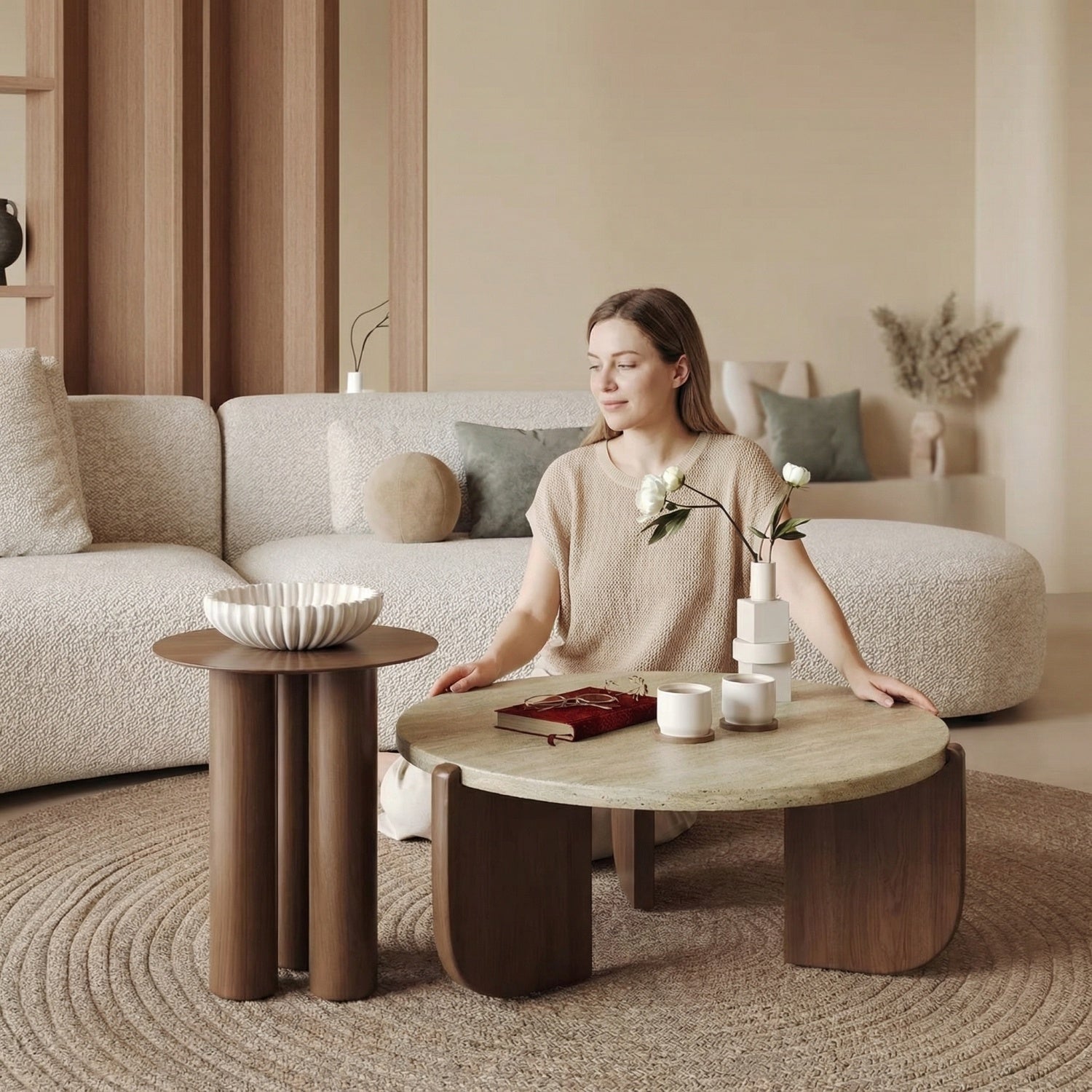 مجموعة طاولات متداخلة موفرة للمساحة من AAF FURNITURE لغرفة المعيشة الحديثة