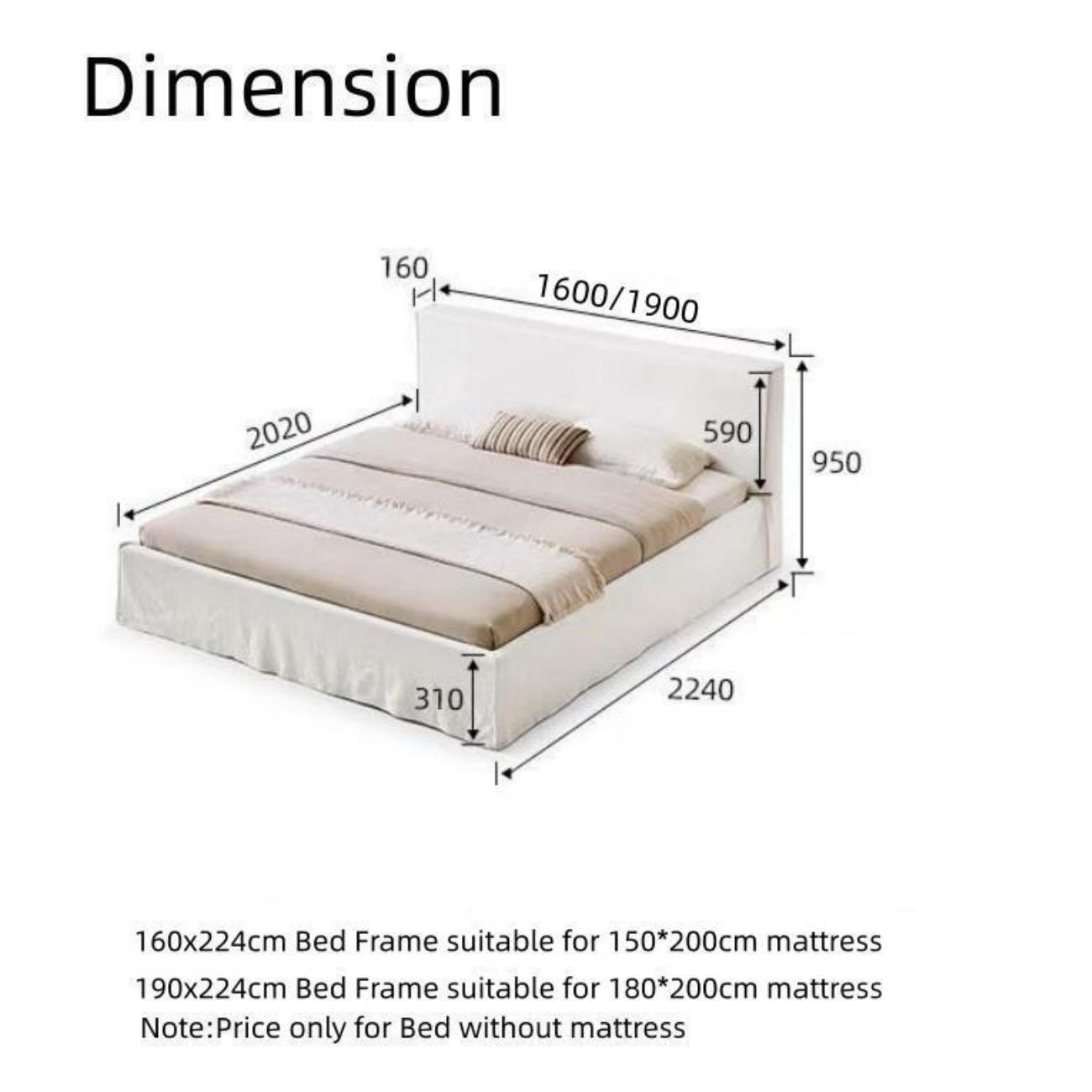 AAF Furniture Bed Frame Modern King Queen Size for bedroom Without Mattress