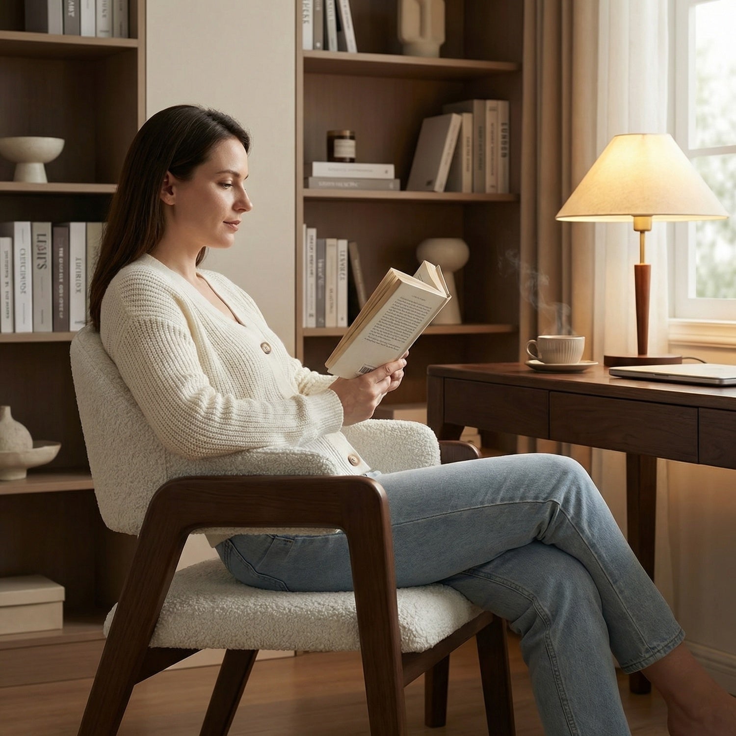 AAF Sherpa Chair Cream Golden Combo UAE