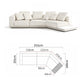 AAF Furniture Light Luxury Linen Cotton  Fabric Cloud Shaped Sofa set for Livingroom