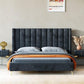 AAF Furniture Bed Frame Modern Velvet King Queen Size for bedroom Without Mattress