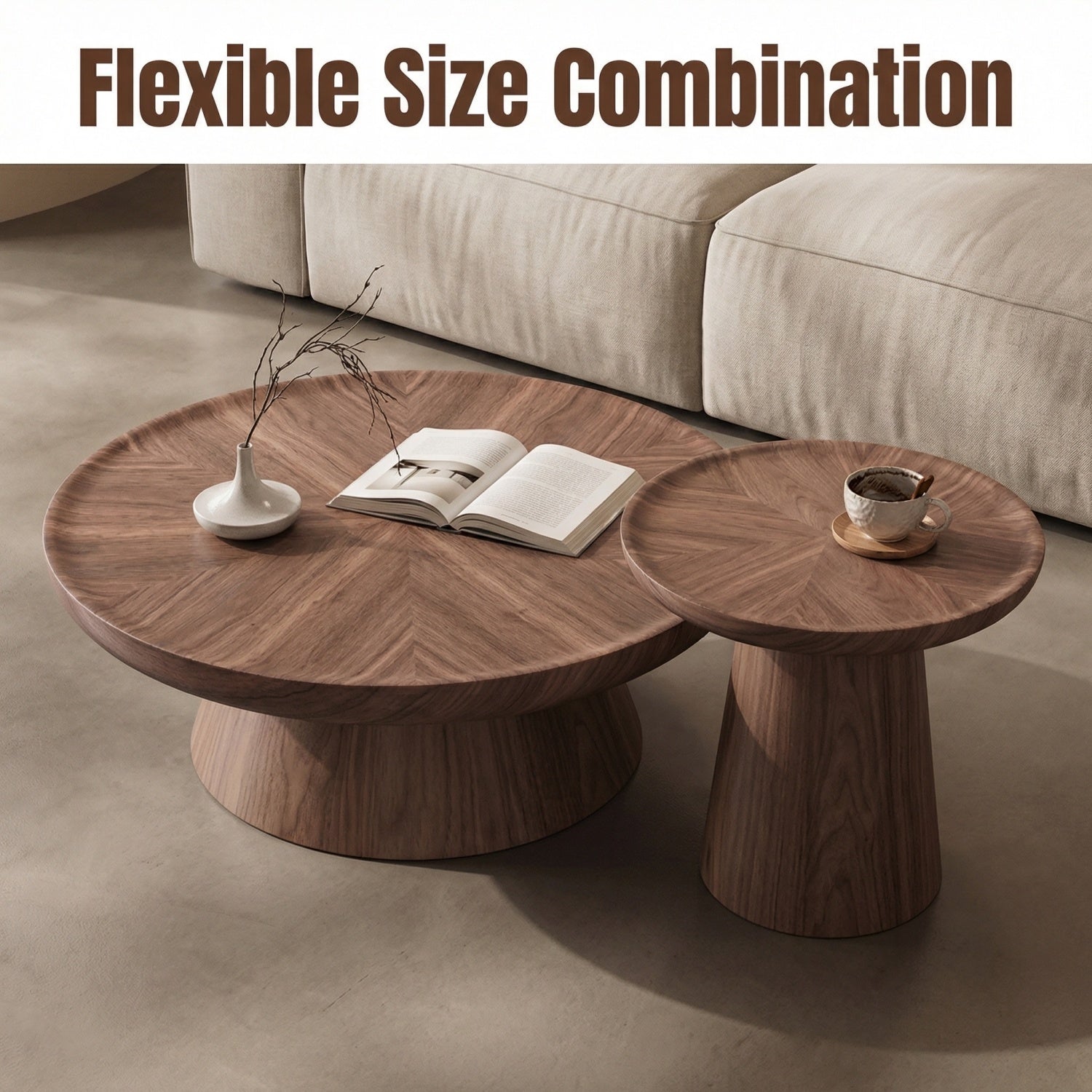 مجموعة طاولات متداخلة موفرة للمساحة من AAF FURNITURE لغرفة المعيشة الحديثة