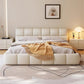 AAF Furniture Light Luxury Modern  Leather Wrap Bed Frame for Bedroom Without Mattress