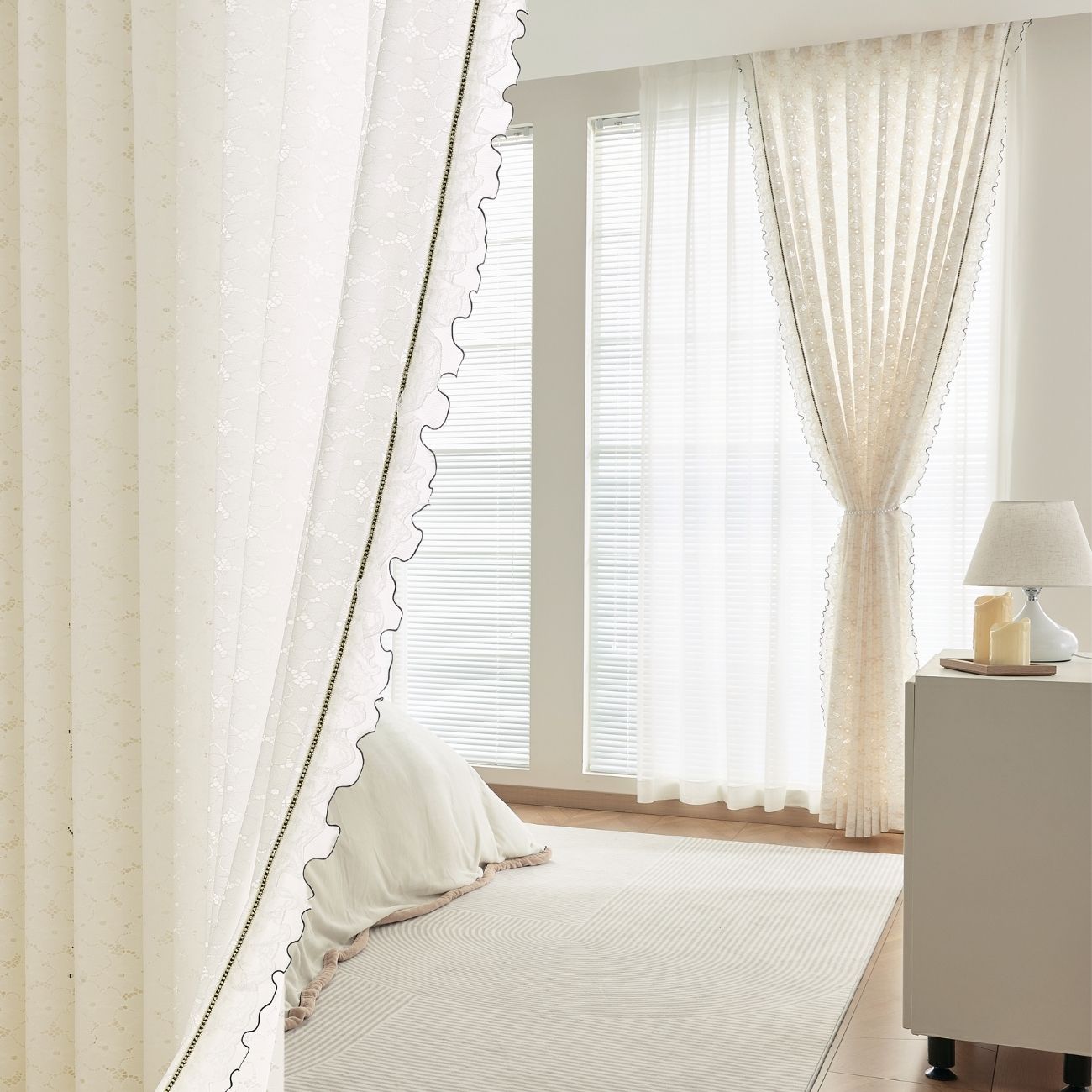 2 Panels Sheer Color Chiffon Tulle Light Window Textile Curtains Drapes for Bedroom Livingroom
