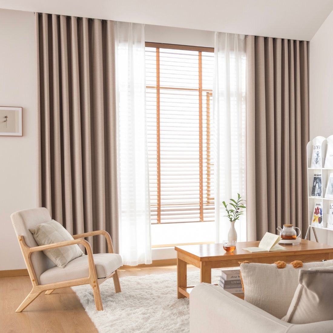 2 Panels 100% Blackout Curtains for Living Room Thermal Insulated Bedroom Darkening Drapes