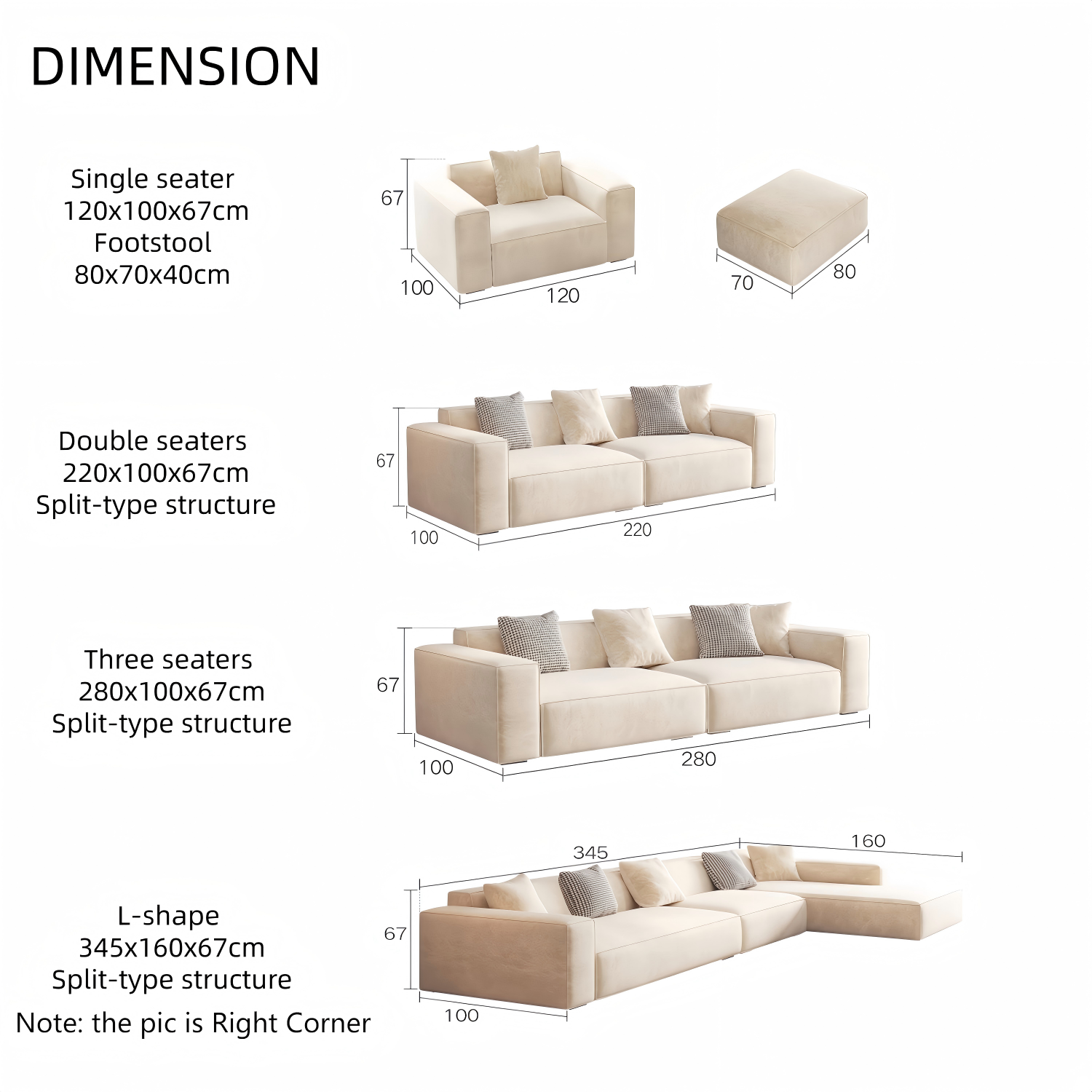 AAF Furniture Luxury Cloud Sofa Set for Living Room Dubai & UAE D2
