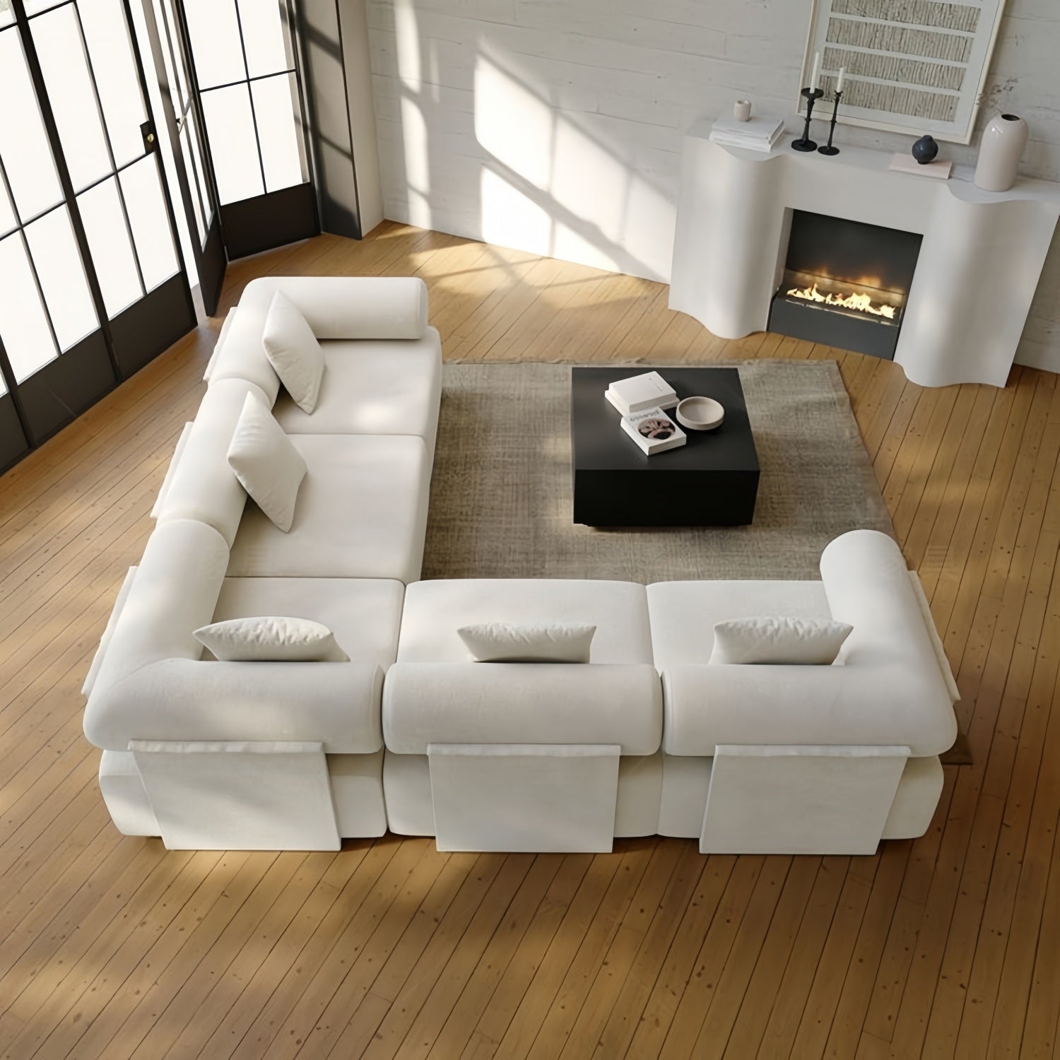 AAF Furniture Luxury Cloud Sofa Set for Living Room Dubai UAE D3