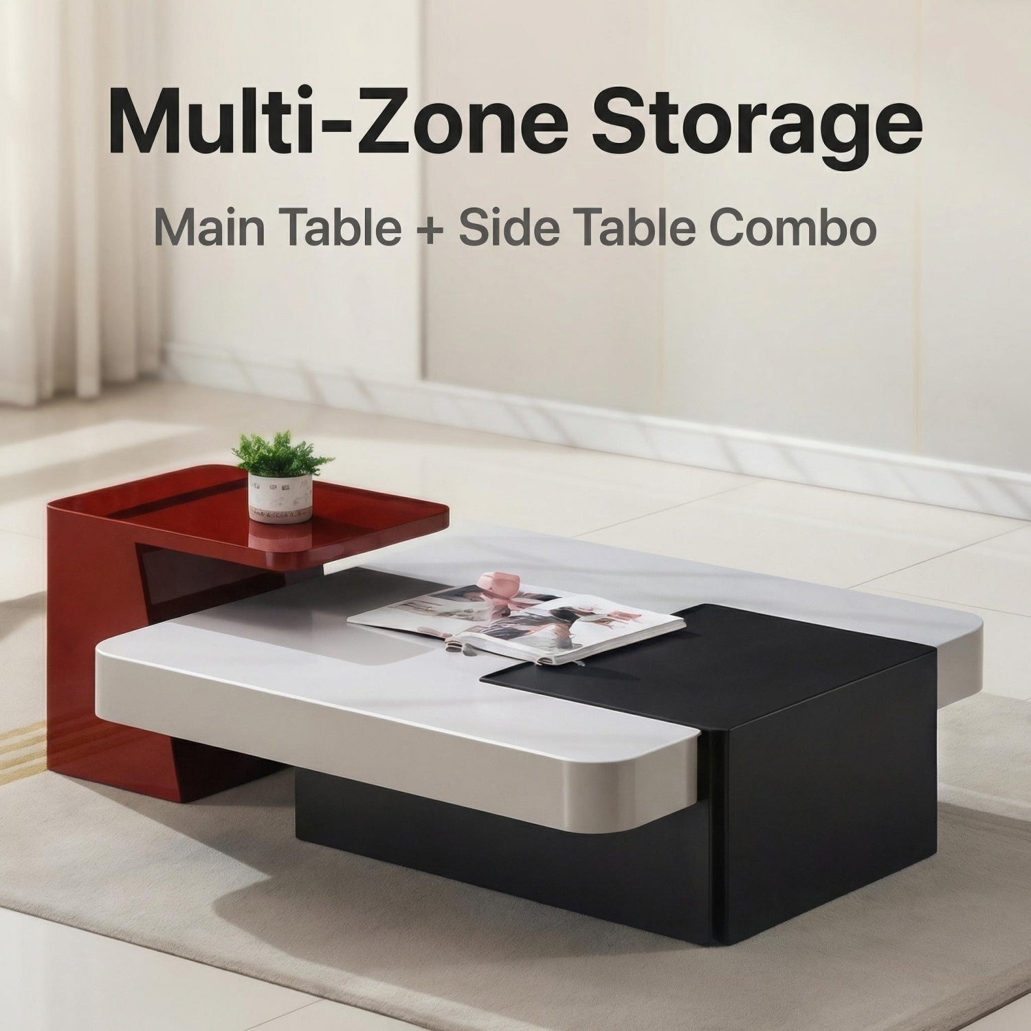 مجموعة طاولات متداخلة موفرة للمساحة من AAF FURNITURE لغرفة المعيشة الحديثة