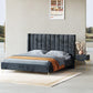 AAF Furniture Bed Frame Modern Velvet King Queen Size for bedroom Without Mattress