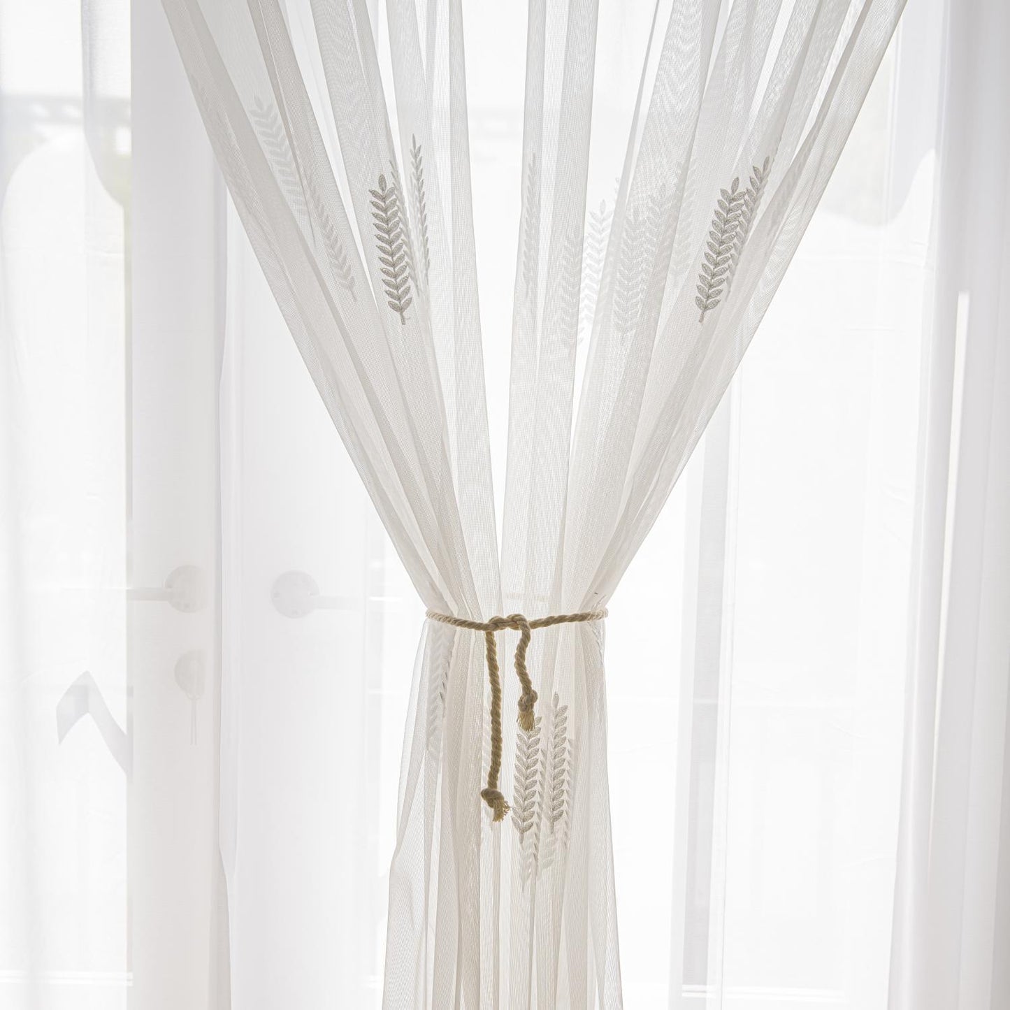 2 Panels Sheer Color Chiffon Tulle Light Window Textile Curtains Drapes for Bedroom Livingroom