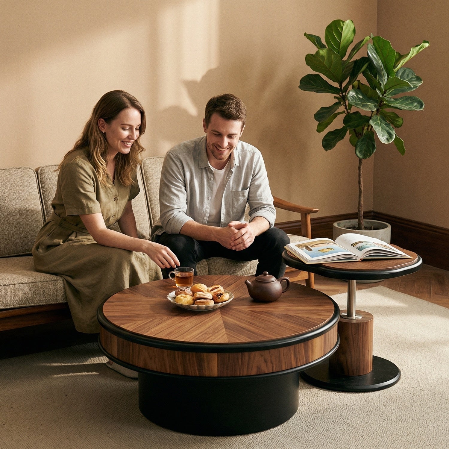 مجموعة طاولات متداخلة موفرة للمساحة من AAF FURNITURE لغرفة المعيشة الحديثة