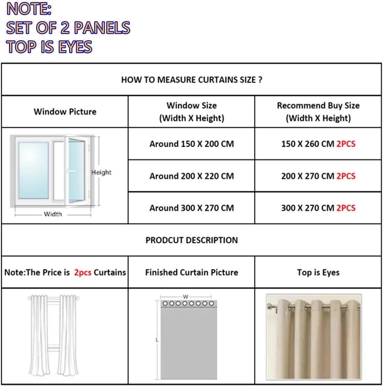 2 Panels 60% Blackout Curtains for Living Room Thermal Insulated Bedroom Darkening Drapes for Basics Room Window