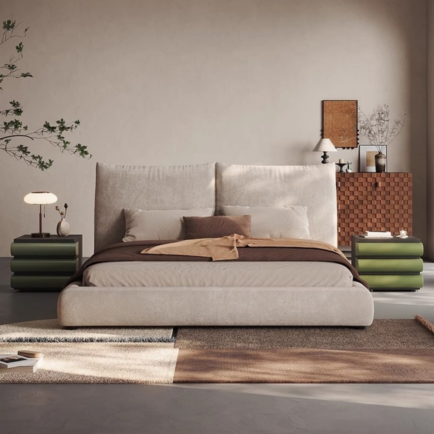 AAF Furniture Bed Frame Modern King Queen Size for bedroom Without Mattress