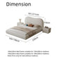 AAF Furniture Light Luxury Fleece Fabric Wrap Bed Frame for Bedroom Without Mattress