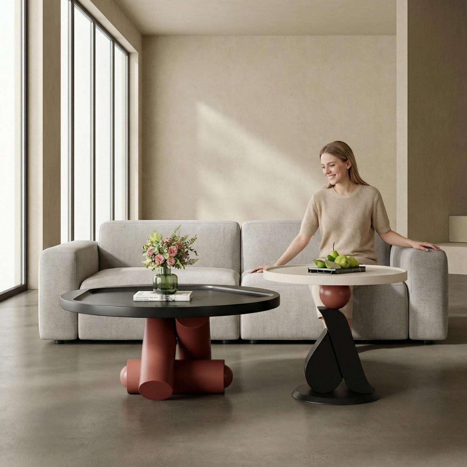 مجموعة طاولات متداخلة موفرة للمساحة من AAF FURNITURE لغرفة المعيشة الحديثة