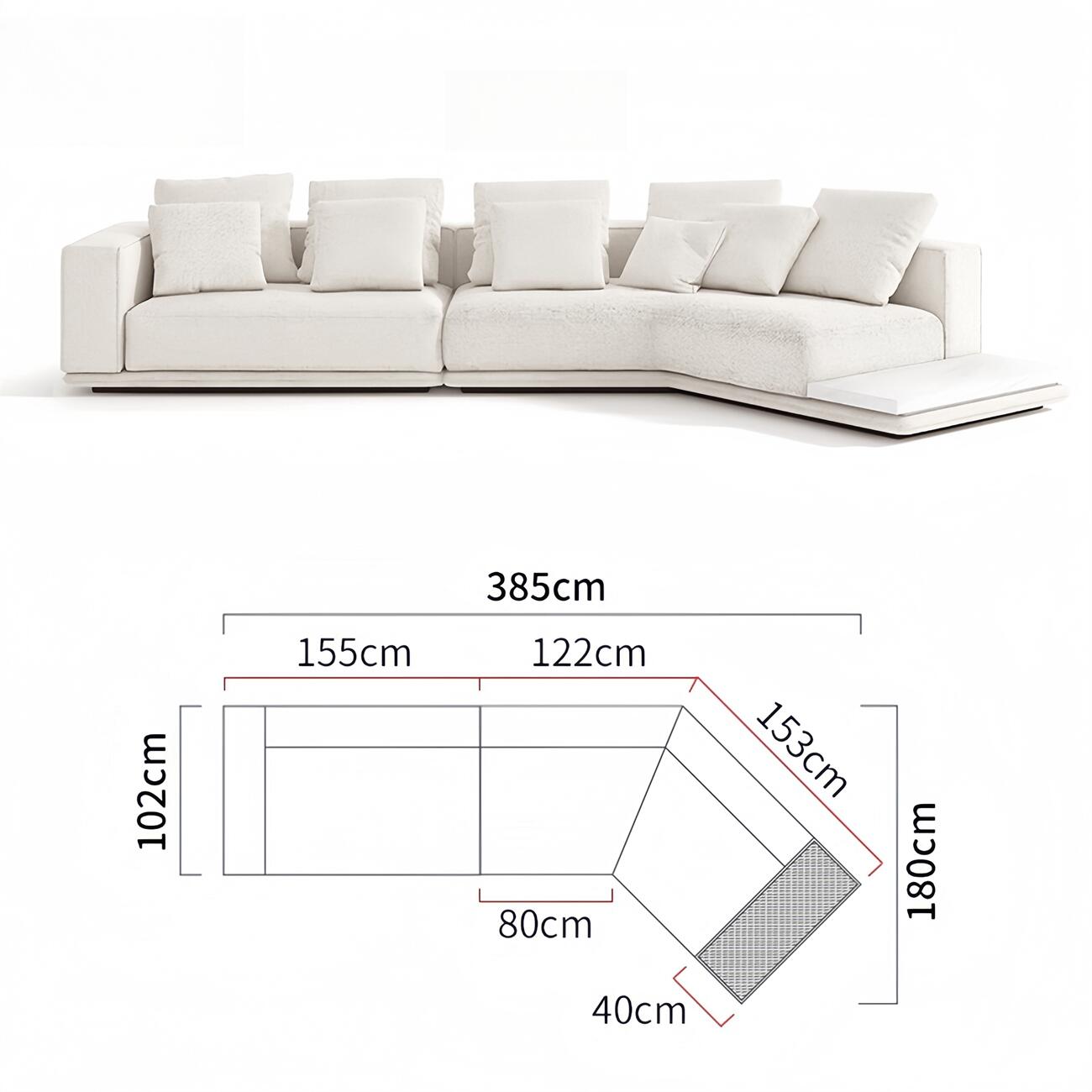 AAF Furniture Light Luxury Linen Cotton  Fabric Cloud Shaped Sofa set for Livingroom