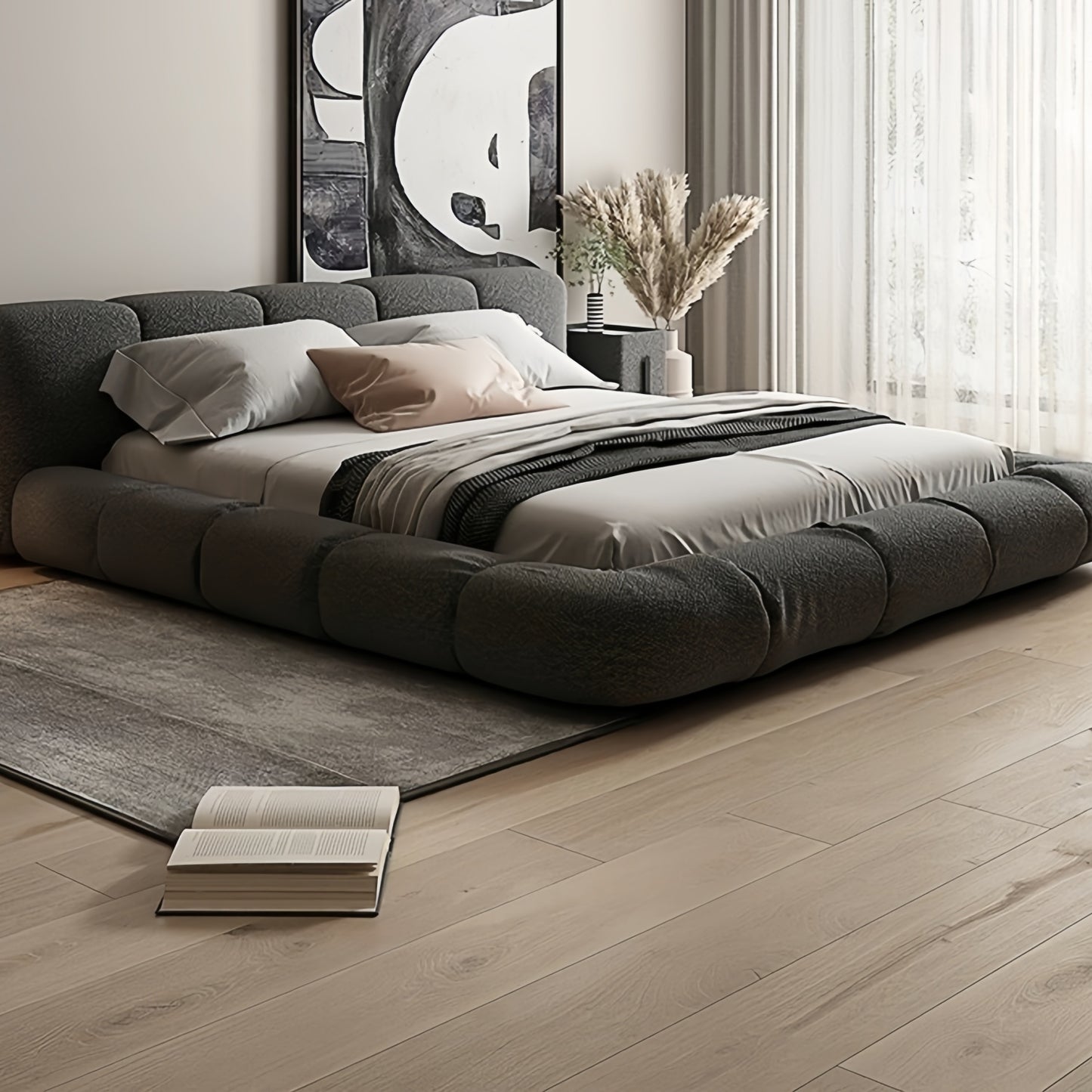 AAF Furniture Bed Frame Modern King Queen Size for bedroom Without Mattress