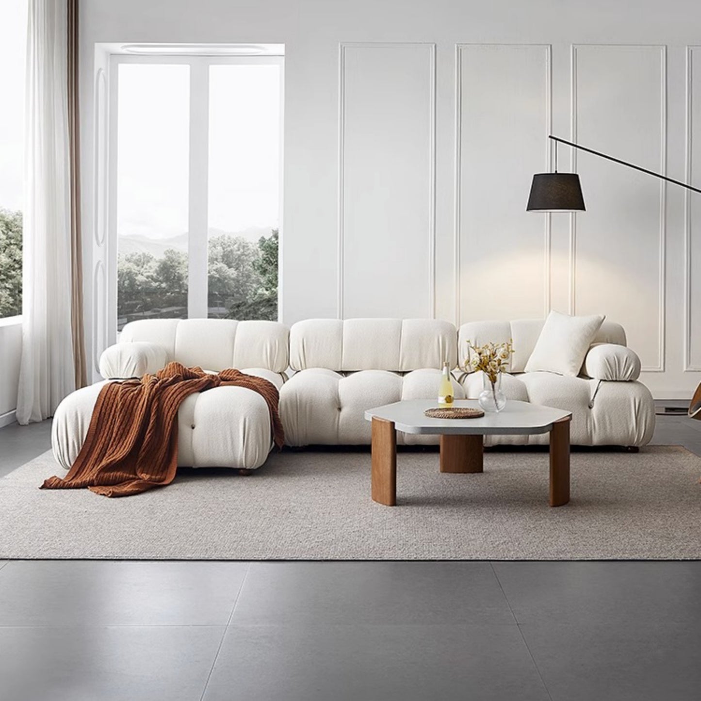 AAF Furniture Fleece Fabric Overstuffed Multifunction  Sofa  for Livingroom Office