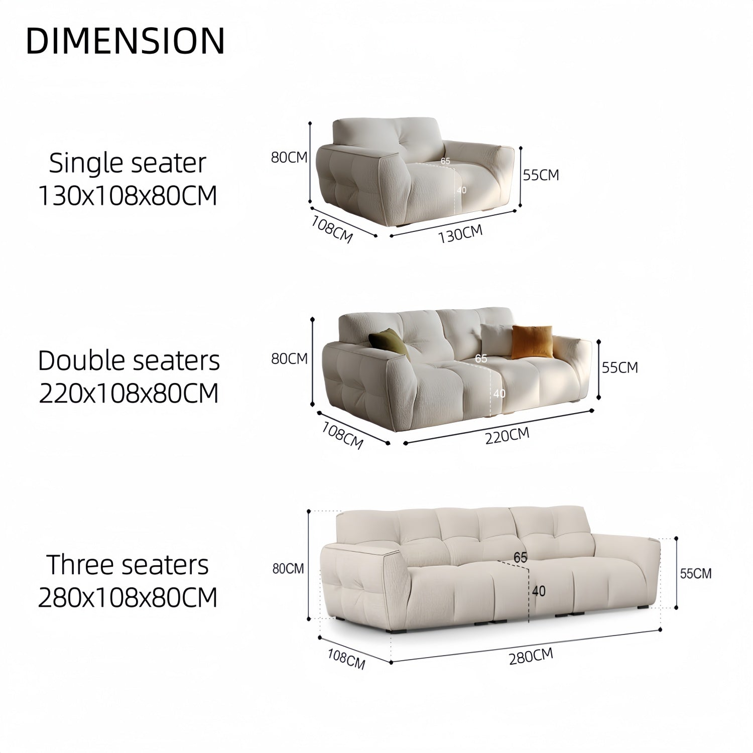 AAF Furniture Luxury Cloud Sofa Set for Living Room Dubai & UAE D4