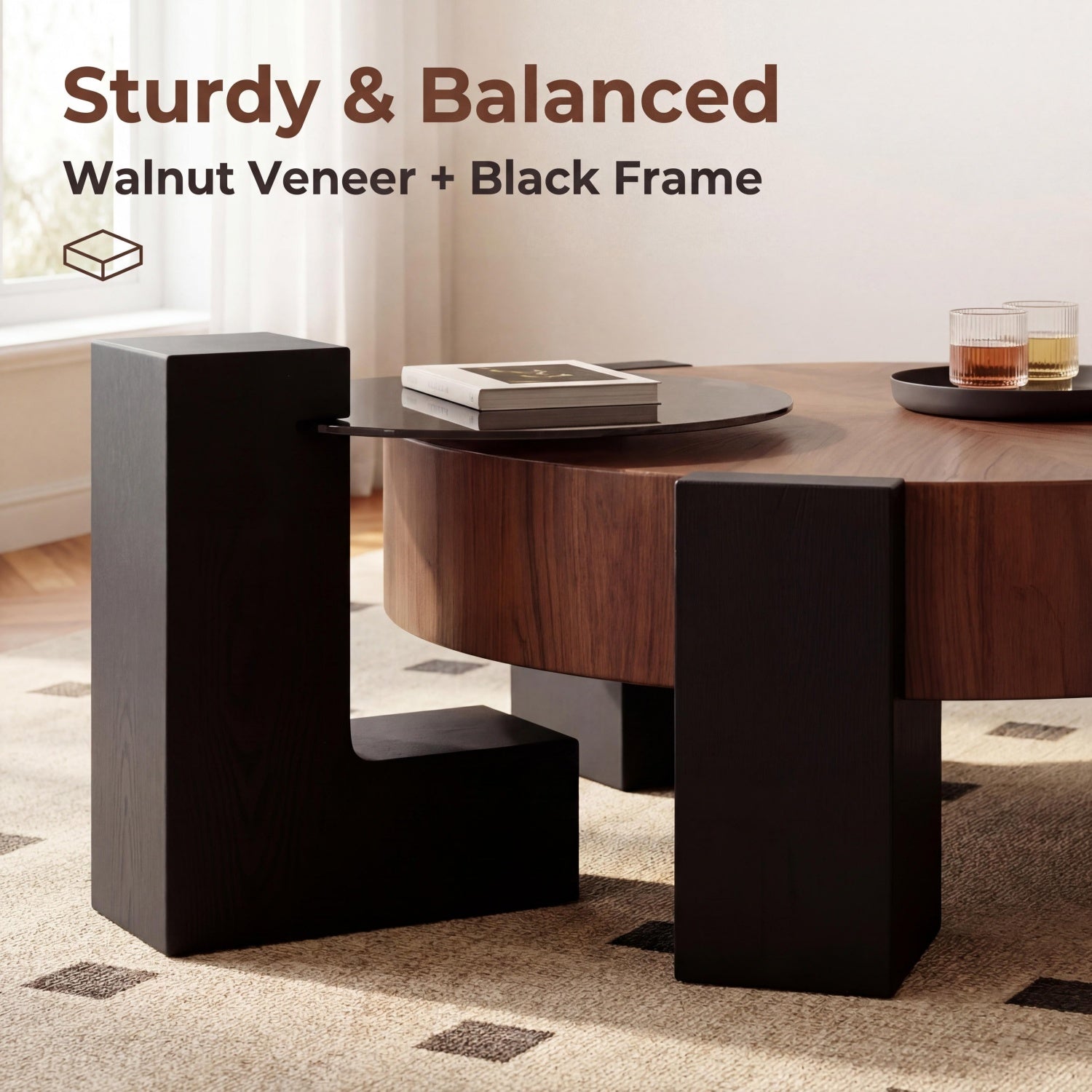 مجموعة طاولات متداخلة موفرة للمساحة من AAF FURNITURE لغرفة المعيشة الحديثة