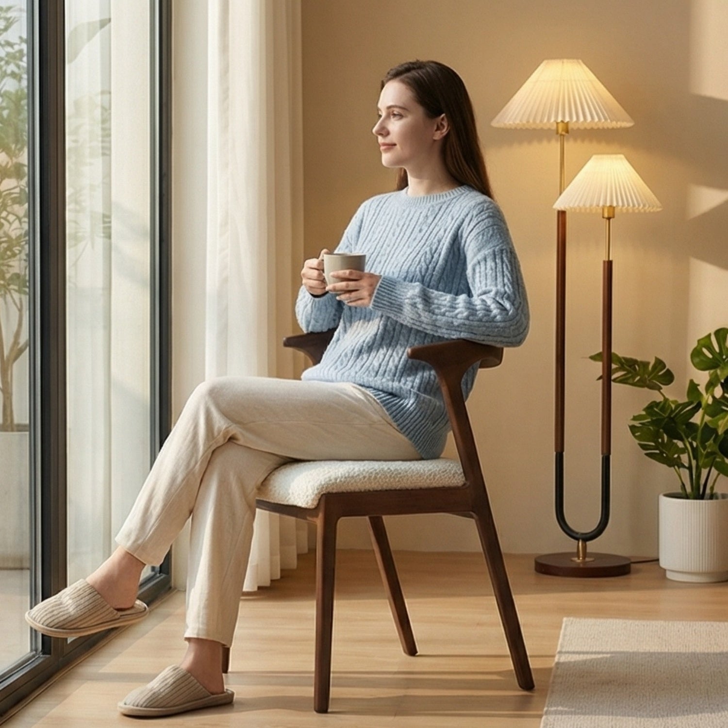 AAF Sherpa Chair Cream Natural Living UAE