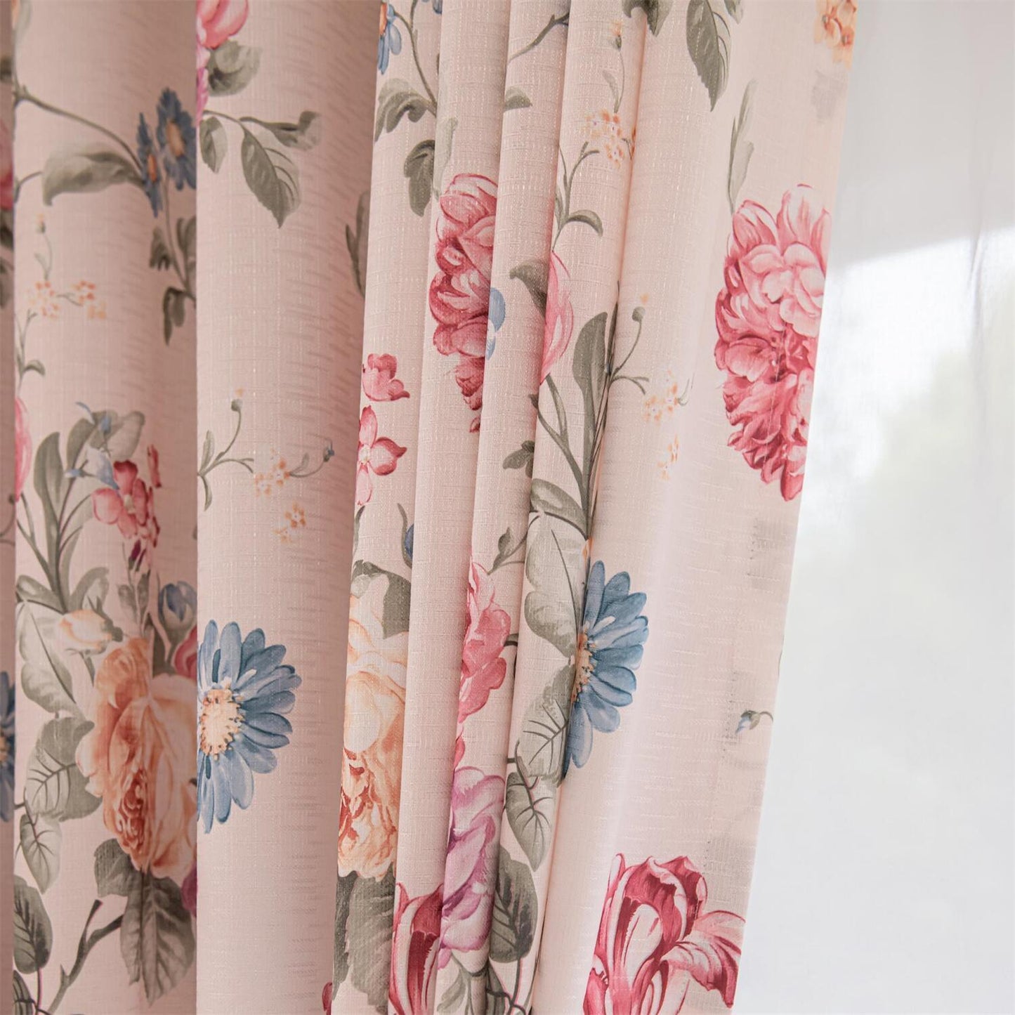 2 Panels 60% Blackout Colorful Flowers Floral Curtains for Living Room Thermal Insulated Bedroom Darkening Drapes for Basics Room Window