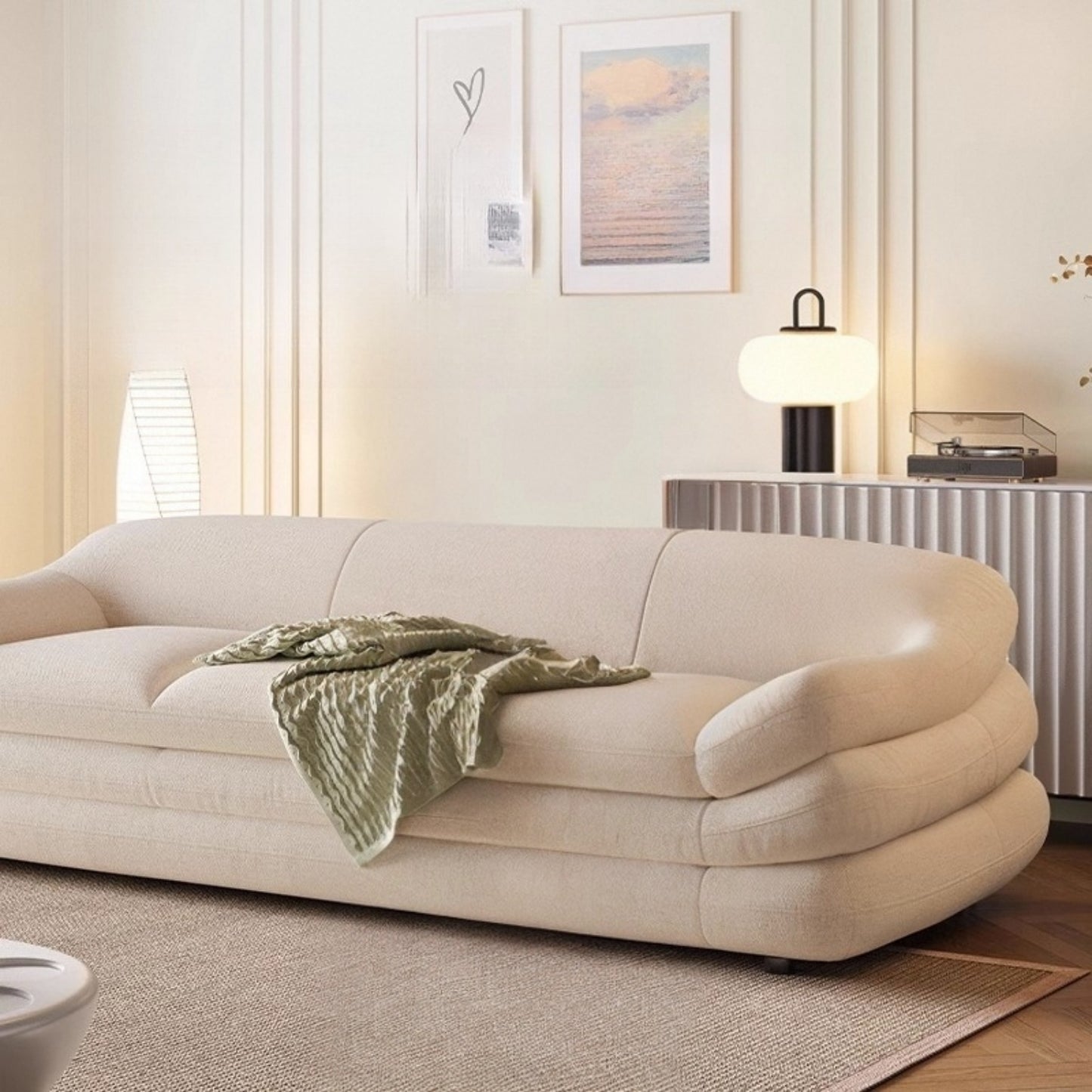 AAF Furniture Fleece Fabric Overstuffed Multifunction  Sofa  for Livingroom Office