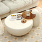 AAF FURNITURE Cream-style Coffee Table, Cute White Modern Tea Table, Irregular Indoor End Table for Living Room