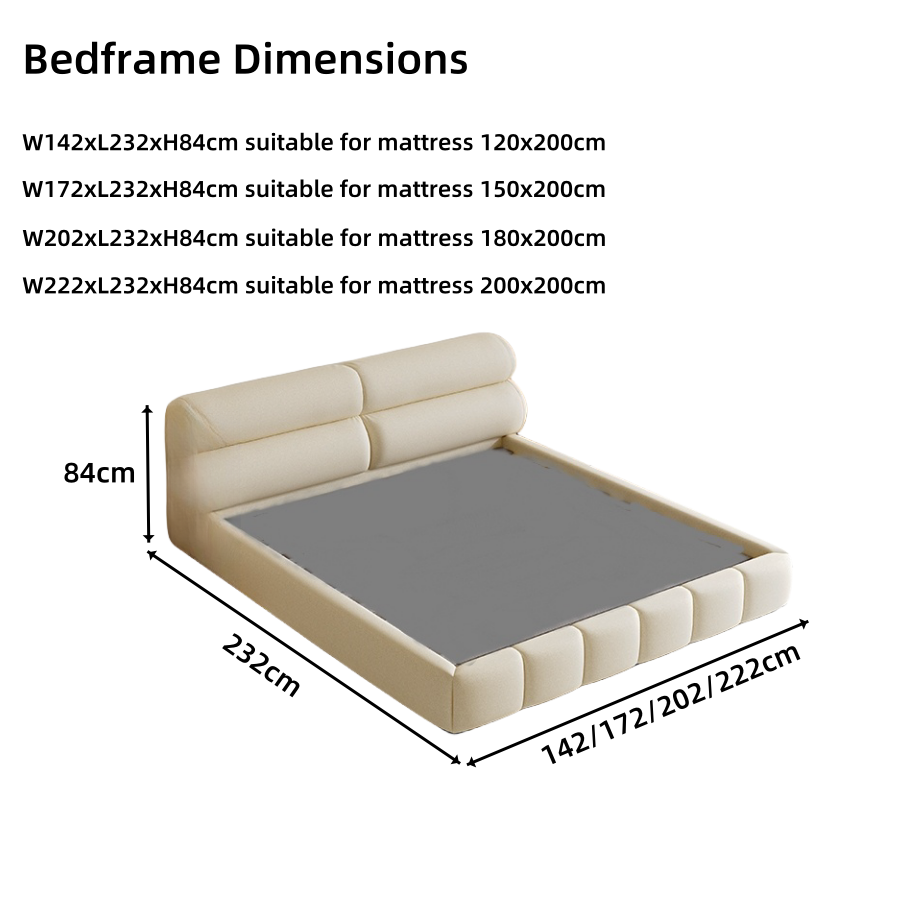 AAF Furniture Bed Frame Modern Velvet King Queen Size for bedroom Without Mattress