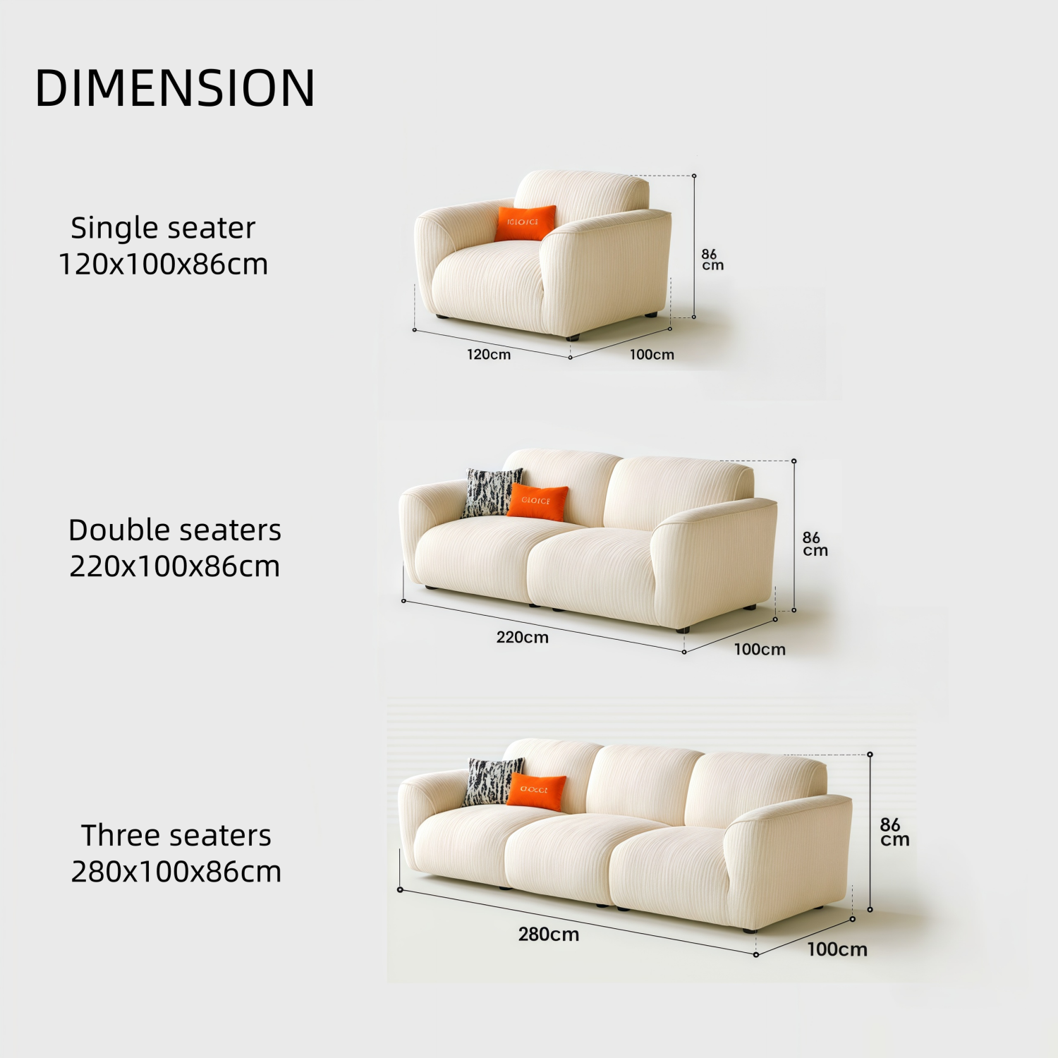 AAF Furniture Luxury Cloud Sofa Set for Living Room Dubai, Abu Dhabi UAE D3