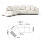 AAF Furniture Light Luxury Linen Cotton  Fabric Cloud Shaped Sofa set for Livingroom