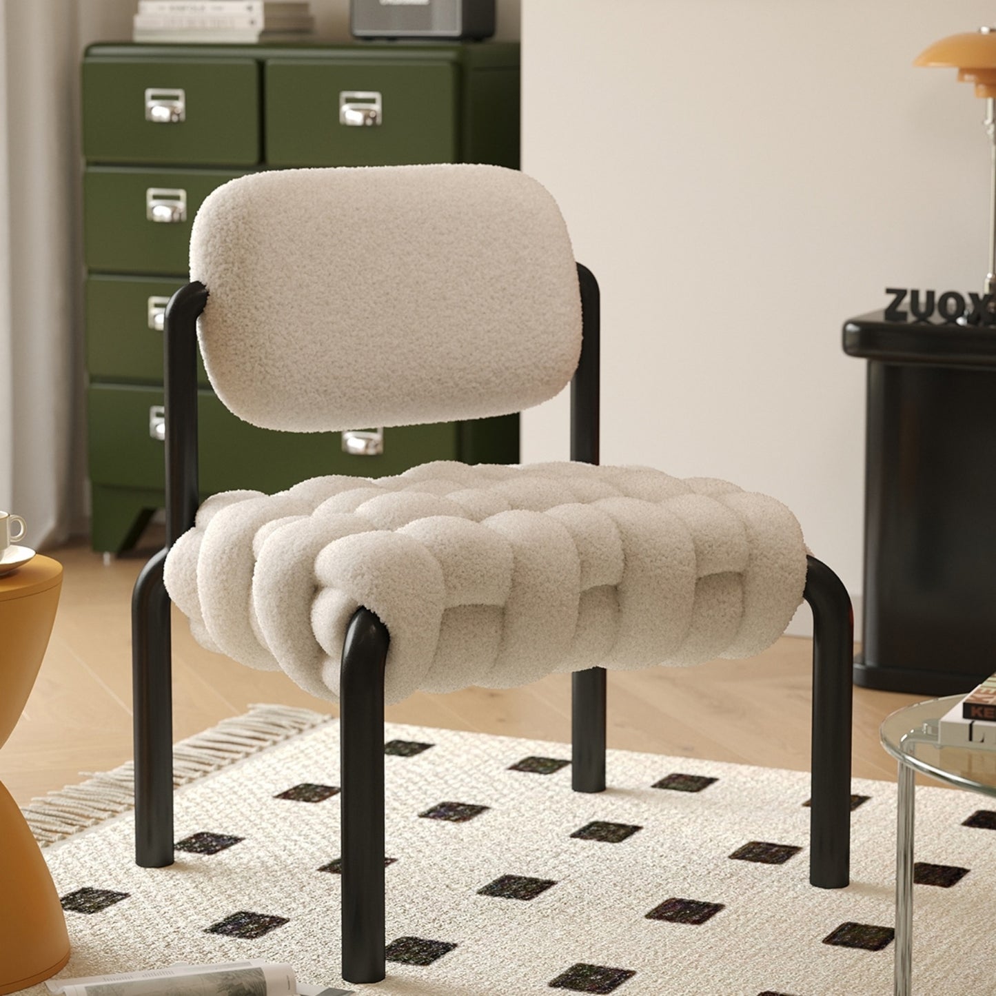 AAF Furniture Luxury Sheep Shaped Accent Armchair for Living Room