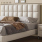 AAF Furniture Light Luxury Modern  Leather Wrap Bed Frame for Bedroom Without Mattress