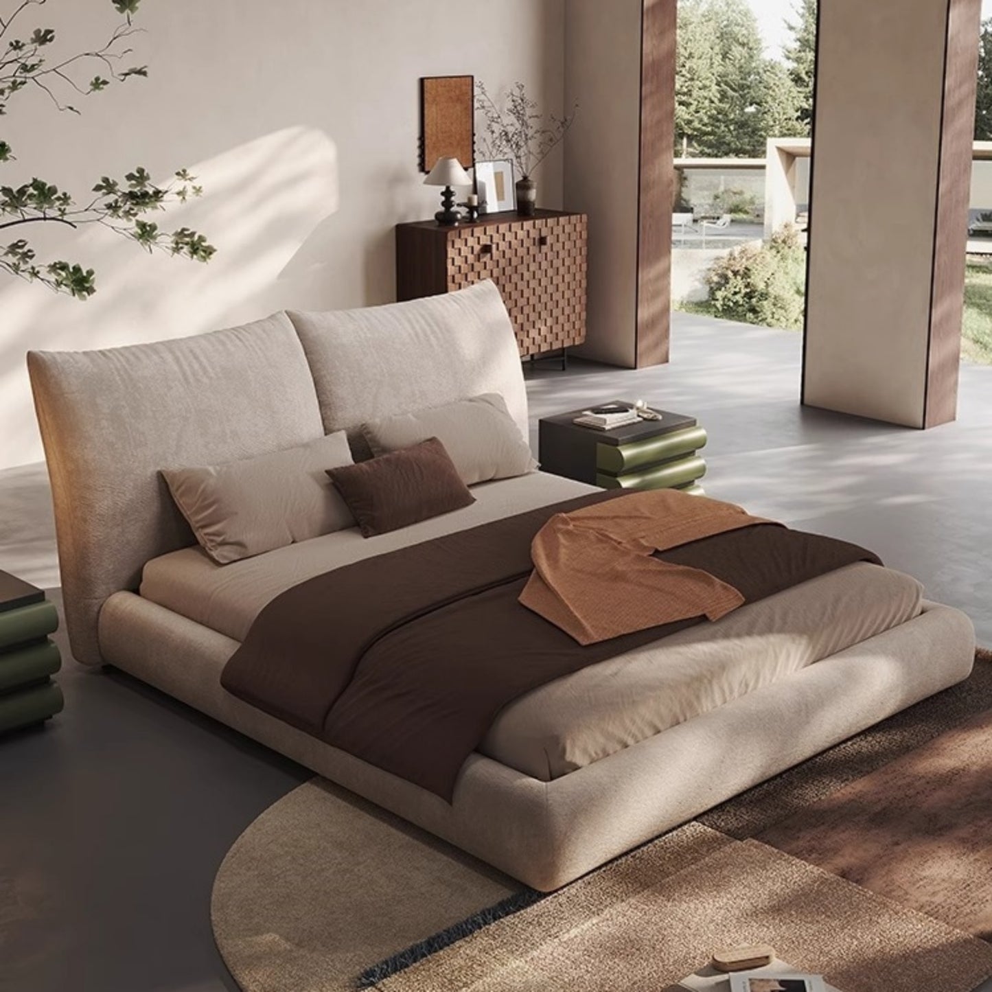AAF Furniture Bed Frame Modern King Queen Size for bedroom Without Mattress