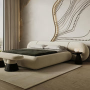 AAF Furniture Bed Frame Modern Velvet King Queen Size for bedroom Without Mattress