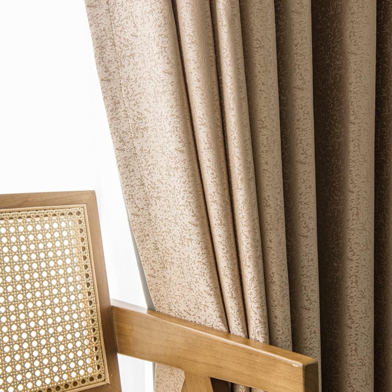 2 Panels 100% Blackout Curtains for Living Room Thermal Insulated Bedroom Darkening Drapes for Basics Room Window