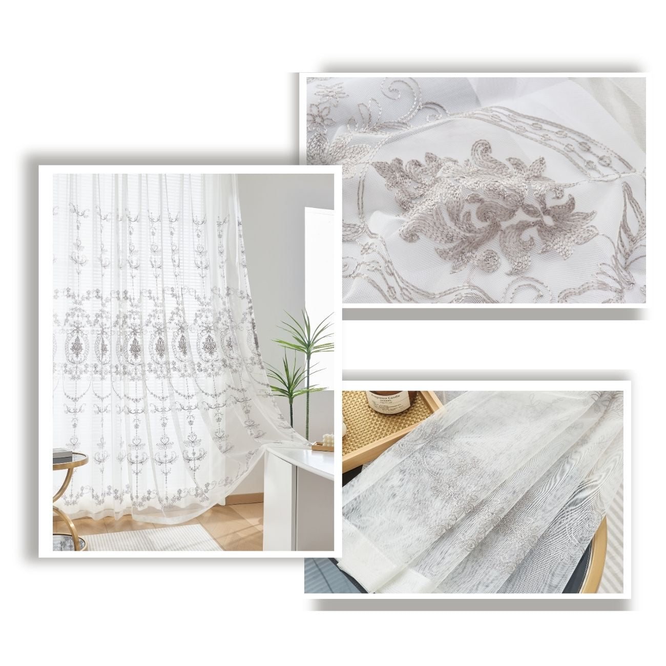 2 Panels Sheer Color Chiffon Tulle Light Window Textile Curtains Drapes for Bedroom Livingroom