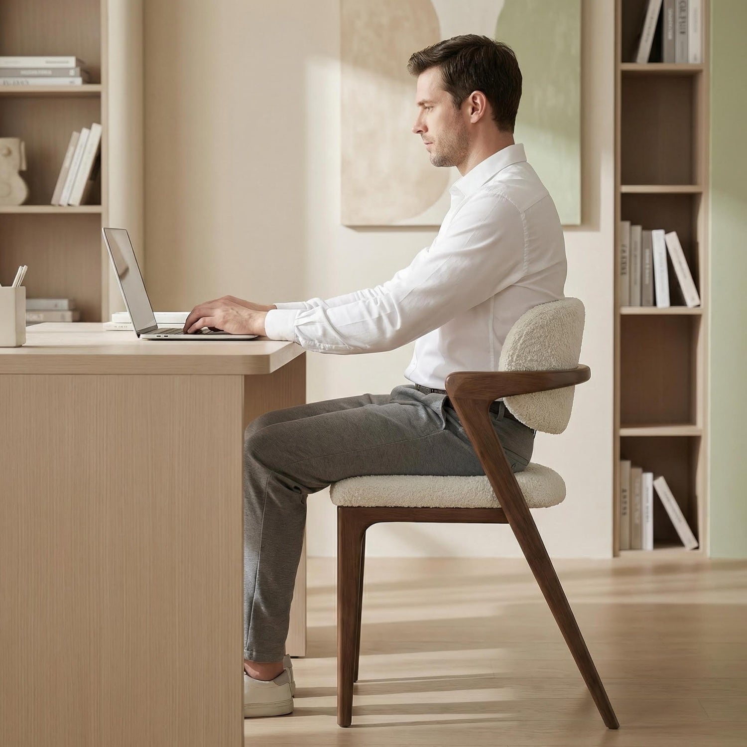 AAF Sherpa Chair Cream Sunlit Living UAE
