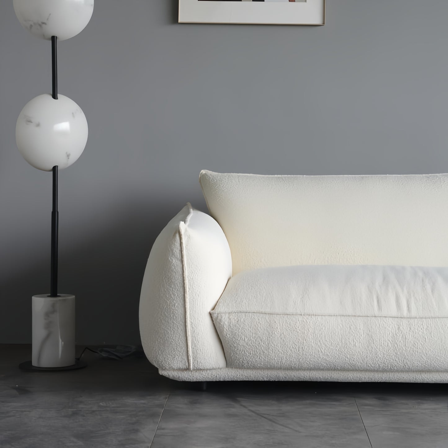 AAF FURNITURE Light Luxury Fabric Cloud Shaped Sofa set for Livingroom